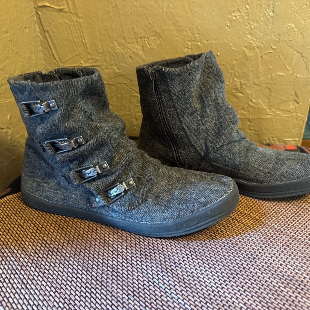 Blowfish Charcoal Buckle Boots